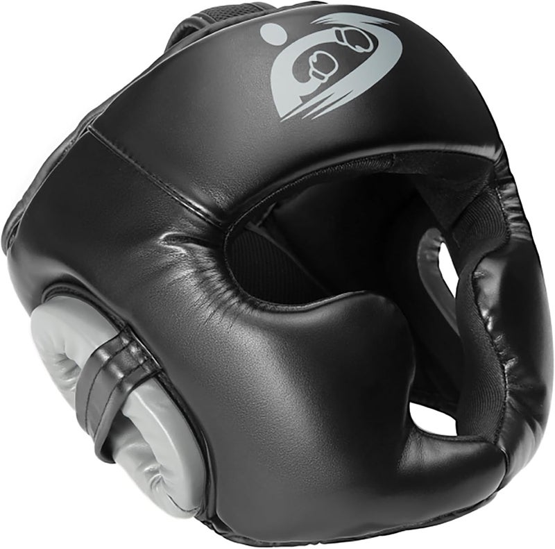 SANJOIN Boxing Headgear 1 Pack, Adjustable Boxing Head Gear Helmet for Adult Men & Kids, Closed-Type Safe, for MMA Sparring, Muay Thai, Kickboxing Training Gear, Strong Grip - Image 4